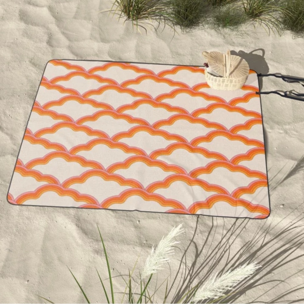 Society6 Warm Clouds Picnic blanket, 50x70in.